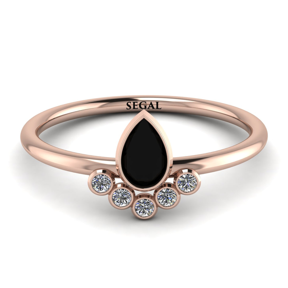 Pear Shaped Stacking Diamond Ring - Brianna No. 8