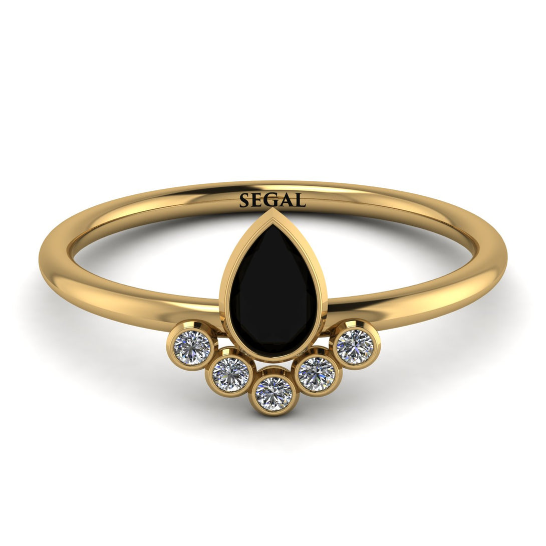 Pear Shaped Stacking Diamond Ring - Brianna No. 7