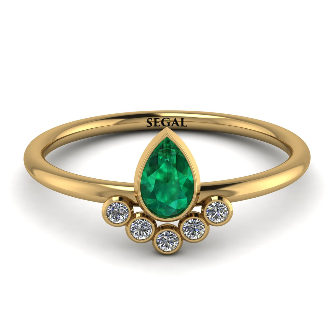 Pear Shaped Stacking Diamond Ring - Brianna No. 4