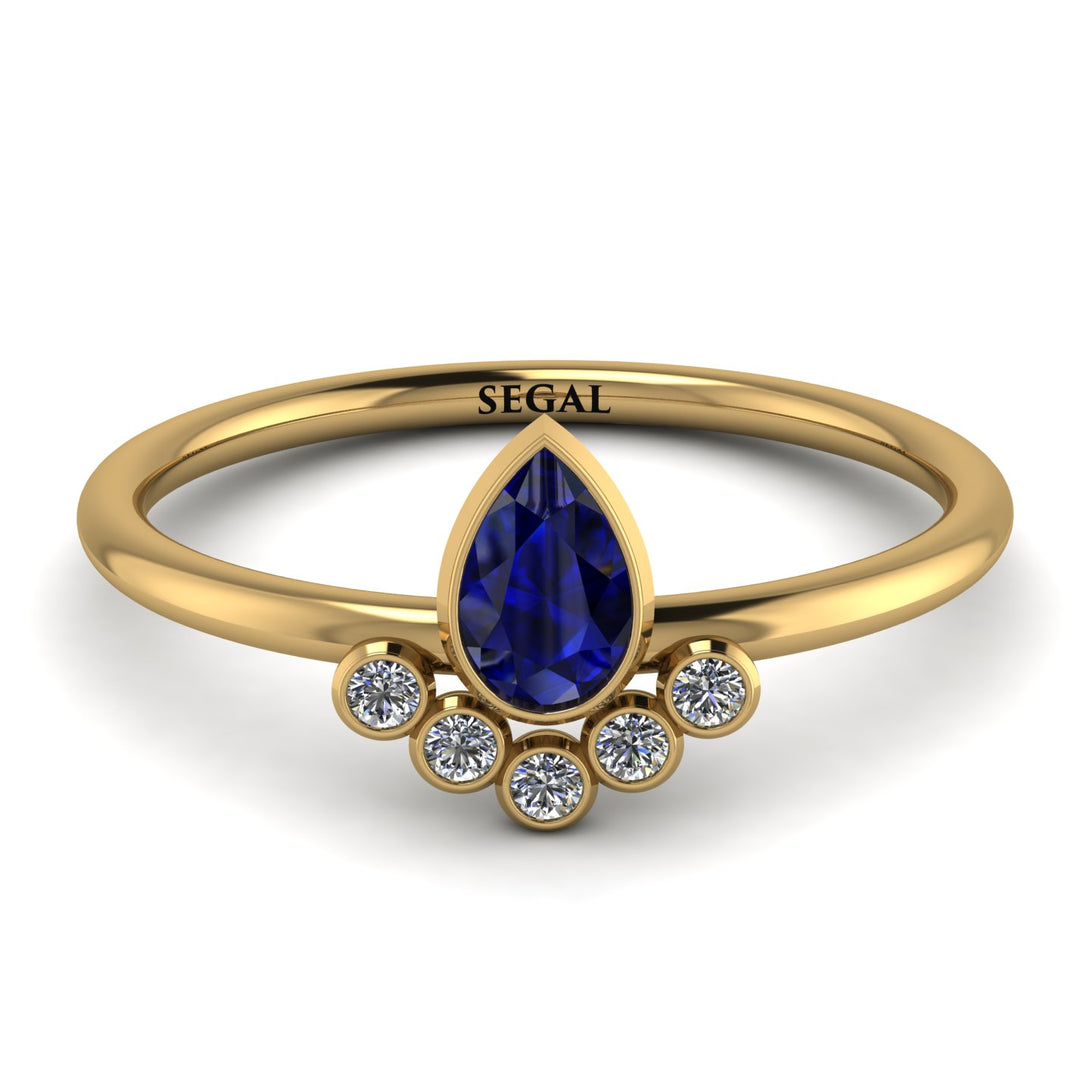 Pear Shaped Stacking Diamond Ring - Brianna No. 13