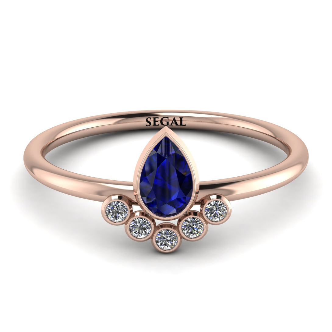 Pear Shaped Stacking Diamond Ring - Brianna No. 14