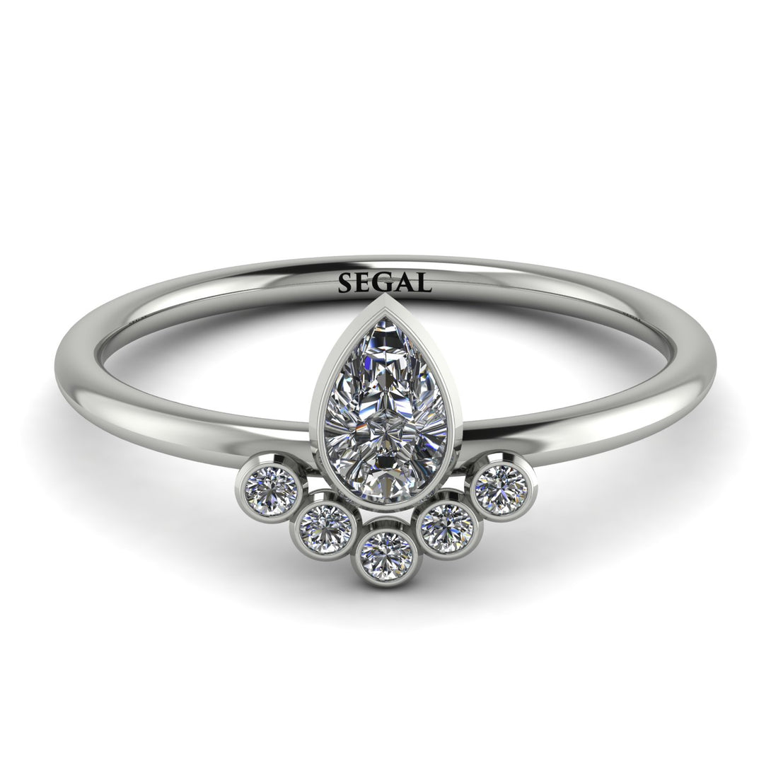 Pear Shaped Stacking Diamond Ring - Brianna No. 3