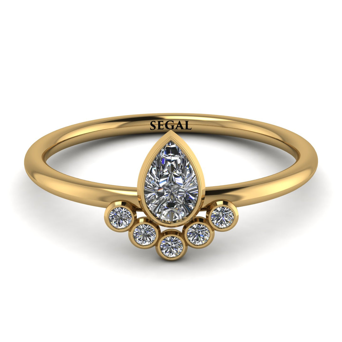 Pear Shaped Stacking Diamond Ring - Brianna No. 1
