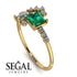 Princess Cut Mix Emerald Ring - Mya No. 4 image 10