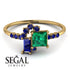 Princess Cut Mix Emerald Ring - Mya No. 64 image 2