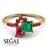 Princess Cut Mix Emerald Ring - Mya No. 49 image 2