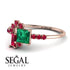 Princess Cut Mix Emerald Ring - Mya No. 50 image 3
