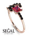 Princess Cut Mix Ruby Ring - Mya No. 41 image 10