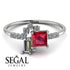 Princess Cut Mix Ruby Ring - Mya No. 12 image 2