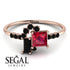 Princess Cut Mix Ruby Ring - Mya No. 41 image 2