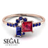 Princess Cut Mix Ruby Ring - Mya No. 71 image 2