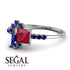 Princess Cut Mix Ruby Ring - Mya No. 72 image 3