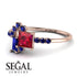 Princess Cut Mix Ruby Ring - Mya No. 71 image 3