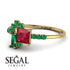 Princess Cut Mix Ruby Ring - Mya No. 25 image 3