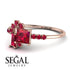 Princess Cut Mix Ruby Ring - Mya No. 56 image 3