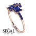Princess Cut Mix Sapphire Ring - Mya No. 74 image 10