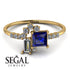 Princess Cut Mix Sapphire Ring - Mya No. 13 image 2