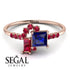 Princess Cut Mix Sapphire Ring - Mya No. 59 image 2