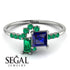 Princess Cut Mix Sapphire Ring - Mya No. 30 image 2