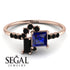 Princess Cut Mix Sapphire Ring - Mya No. 44 image 2