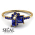 Princess Cut Mix Sapphire Ring - Mya No. 73 image 2
