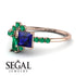 Princess Cut Mix Sapphire Ring - Mya No. 29 image 3