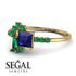Princess Cut Mix Sapphire Ring - Mya No. 28 image 3