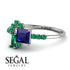 Princess Cut Mix Sapphire Ring - Mya No. 30 image 3