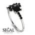 Princess Cut Mix Black Diamond Ring - Mya No. 39 image 10