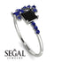 Princess Cut Mix Black Diamond Ring - Mya No. 69 image 10