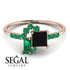 Princess Cut Mix Black Diamond Ring - Mya No. 23 image 2
