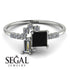 Princess Cut Mix Black Diamond Ring - Mya No. 9 image 2