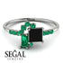 Princess Cut Mix Black Diamond Ring - Mya No. 24 image 2