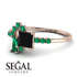 Princess Cut Mix Black Diamond Ring - Mya No. 23 image 3
