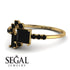 Princess Cut Mix Black Diamond Ring - Mya No. 37 image 3