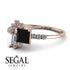 Princess Cut Mix Black Diamond Ring - Mya No. 8 image 3