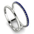 Thin Double Sapphire Band Ring - Morgan No. 15 image 1