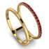 Thin Double Ruby Band Ring - Morgan No. 10 image 1