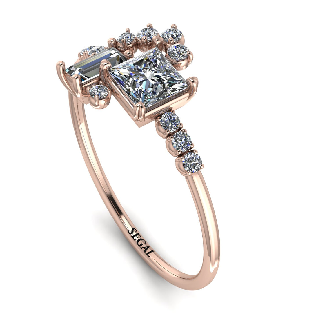 Princess Cut Mix Diamond Ring - Mya No. 2