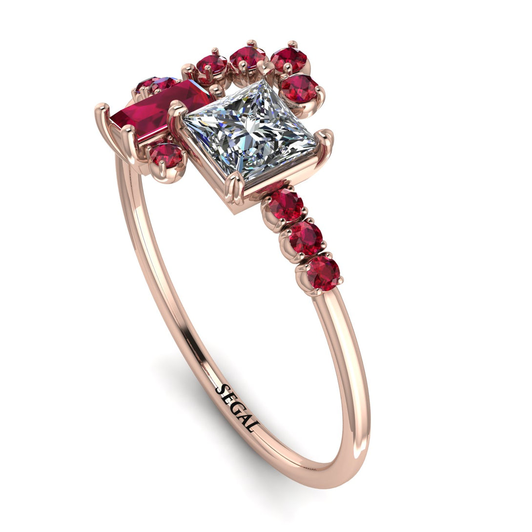 Princess Cut Mix Diamond Ring - Mya No. 47