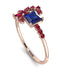Princess Cut Mix Sapphire Ring - Mya No. 59 image 1
