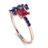 Princess Cut Mix Ruby Ring - Mya No. 71 image 1