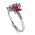 Princess Cut Mix Ruby Ring - Mya No. 12 image 1