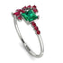 Princess Cut Mix Emerald Ring - Mya No. 51 image 1