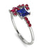 Princess Cut Mix Sapphire Ring - Mya No. 60 image 1
