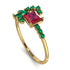 Princess Cut Mix Ruby Ring - Mya No. 25 image 1