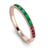 Emerald Cut Emerald Milgrain Eternity Ring - Teagan No. 50 image 1