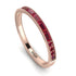Emerald Cut Ruby Milgrain Eternity Ring - Teagan No. 56 image 1