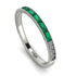 Emerald Cut Emerald Milgrain Eternity Ring - Teagan No. 6 image 1
