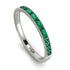 Emerald Cut Emerald Milgrain Eternity Ring - Teagan No. 21 image 1